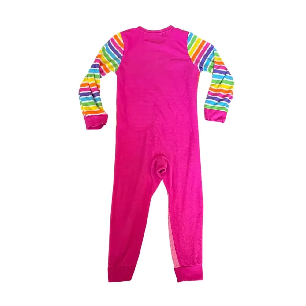 Dreamworks Trolls Kids One Piece Fleece Sleepwear Size 4/5 Jumpsuit